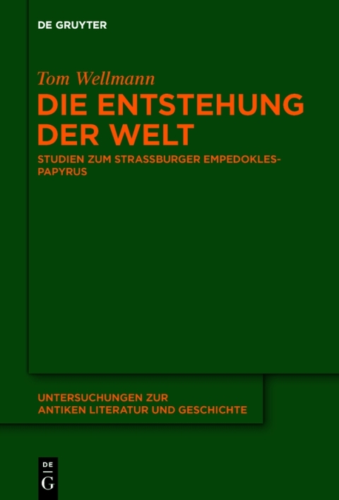 Cover image for book Die Entstehung der Welt