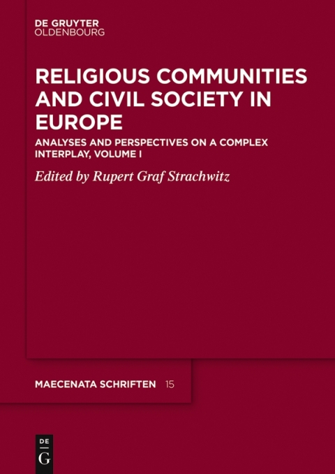 Cover image for book Religious Communities and Civil Society in Europe