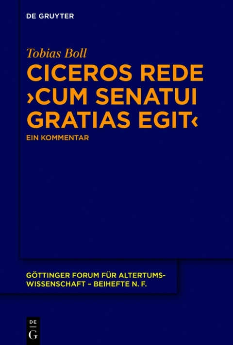 Cover image for book Ciceros Rede ›cum senatui gratias egit‹
