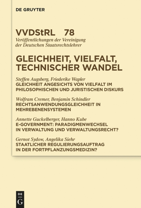 Cover image for book Gleichheit, Vielfalt, technischer Wandel
