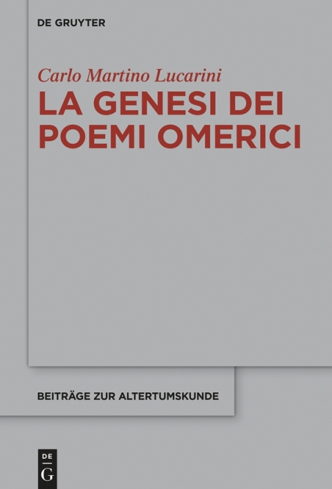 Cover image for book La genesi dei poemi omerici