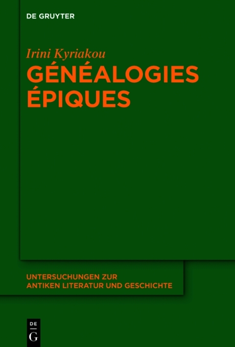 Cover image for book Généalogies épiques