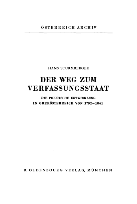 Cover image for book Der Weg zum Verfassungsstaat
