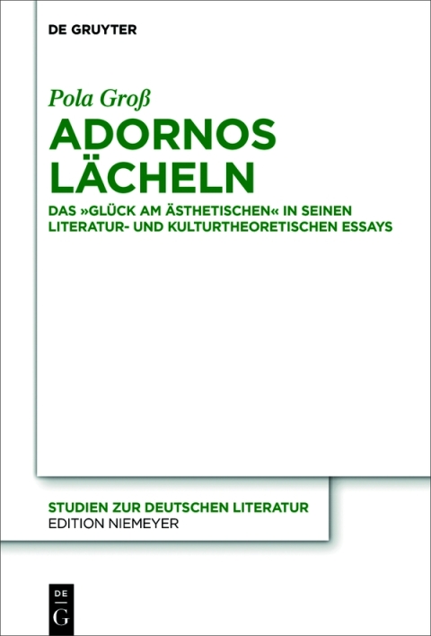 Cover image for book Adornos Lächeln