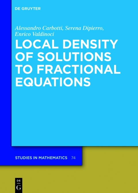 Cover image for book Local Density of Solutions to Fractional Equations