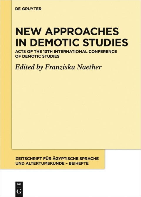 Cover image for book New Approaches in Demotic Studies