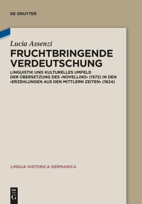 Cover image for book Fruchtbringende Verdeutschung