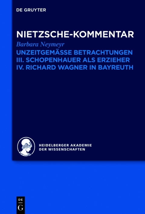Cover image for book Kommentar zu Nietzsches "Unzeitgemässen Betrachtungen"