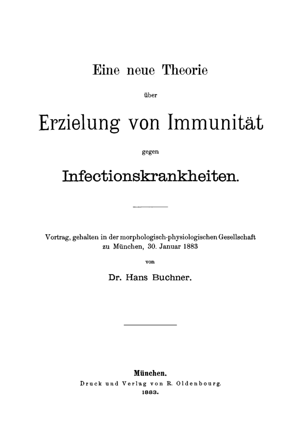 Page Fidelity Eine neue Theorie über Erzielung von Immunität gegen Infectionskrankheiten; $148.73