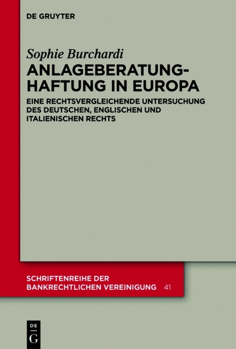 Cover image for book Anlageberatungshaftung in Europa