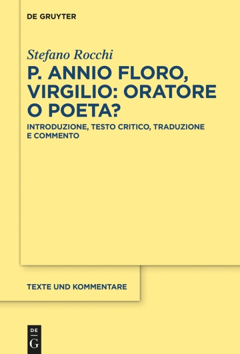 Cover image for book P. Annio Floro, Virgilio: oratore o poeta?