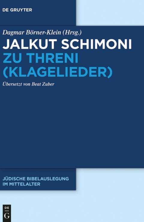 Cover image for book Jalkut Schimoni zu Threni (Klagelieder)