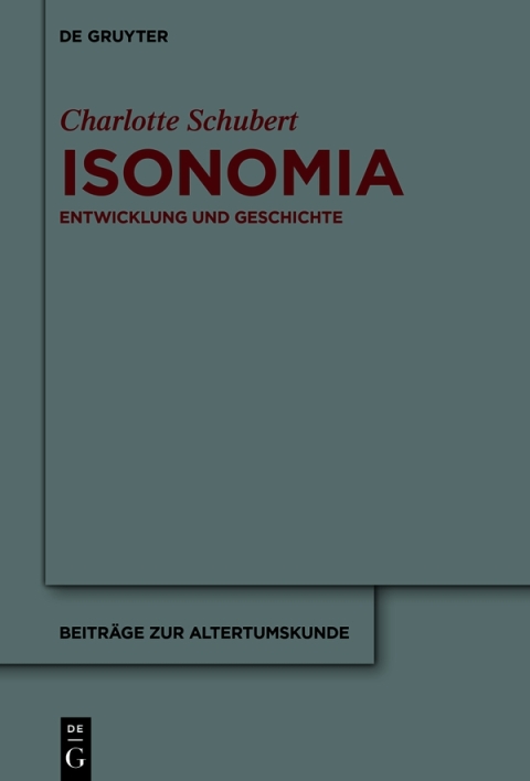 Cover image for book Isonomia