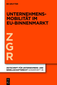 Cover image: Unternehmensmobilität im EU-Binnenmarkt 1st edition 9783110780802