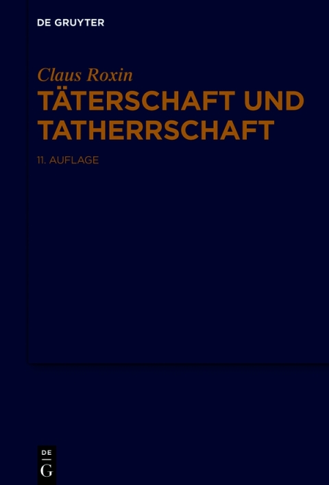 Cover image for book Täterschaft und Tatherrschaft