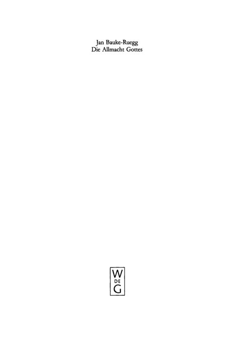 Cover image for book Die Allmacht Gottes
