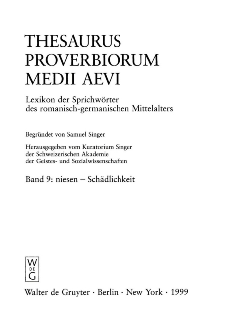 Cover image for book niesen - Schädlichkeit