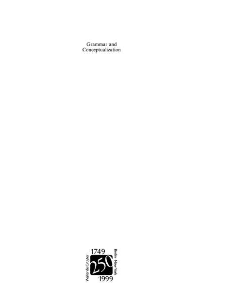 Grammar and Conceptualization 
