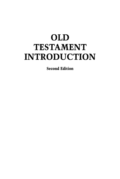 Old Testament Introduction 