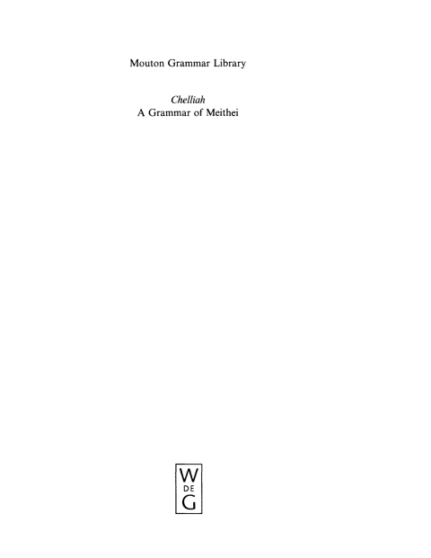 Cover image for book A Grammar of Meithei