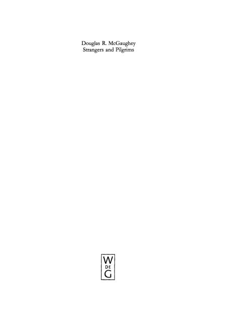 Cover image for book Strangers and Pilgrims