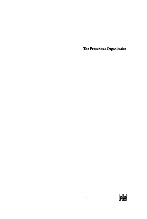 Cover image for book The Precarious Organisation