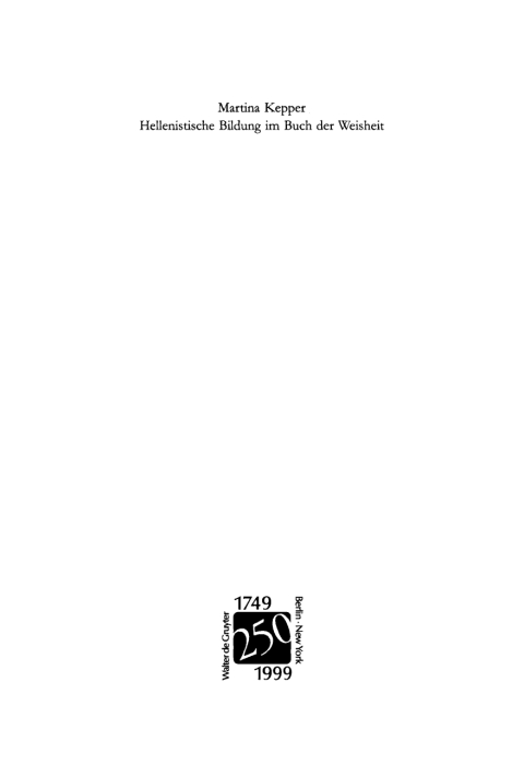 Cover image for book Hellenistische Bildung im Buch der Weisheit