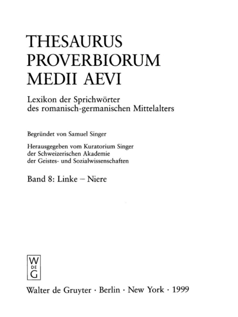 Cover image for book Linke - Niere