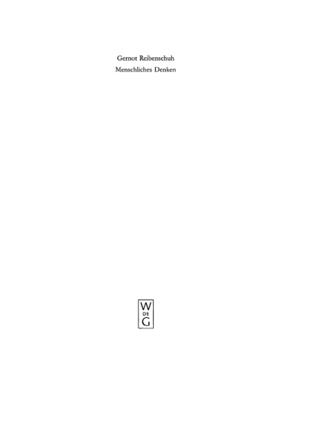Cover image for book Menschliches Denken