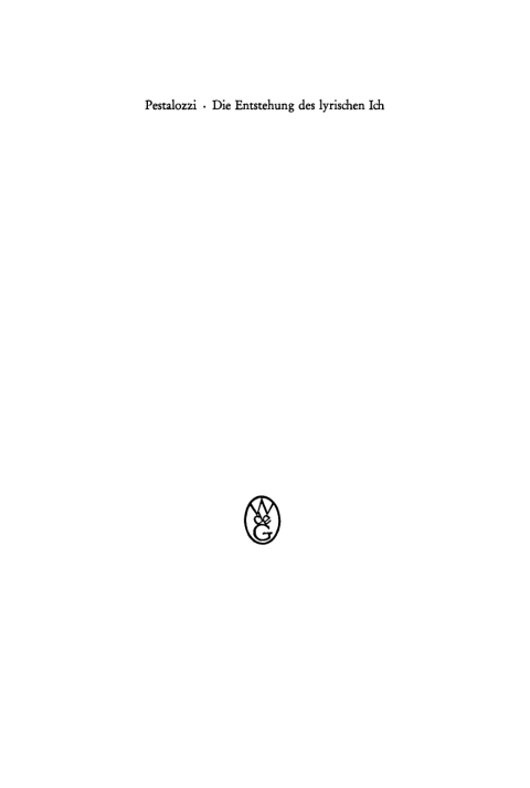 Cover image for book Die Entstehung des lyrischen Ich