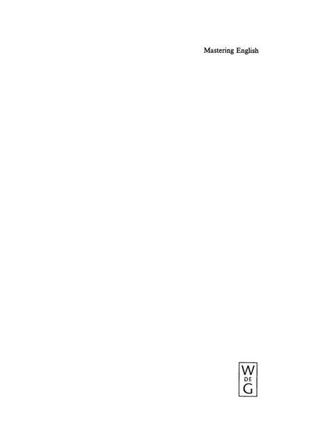 Cover image for book Mastering English