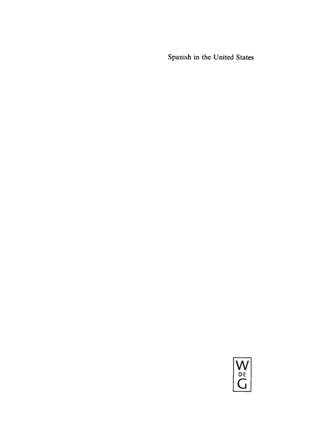 Cover image for book Spanish in the United States