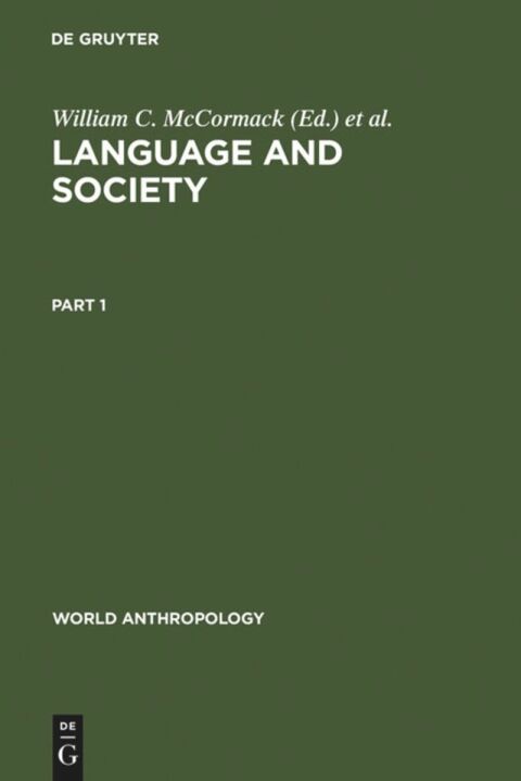 Cover image for book Language and Society