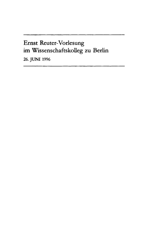 Ethics and Memory / Ethik und Erinnerung 