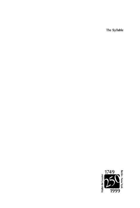 Cover image for book The Syllable