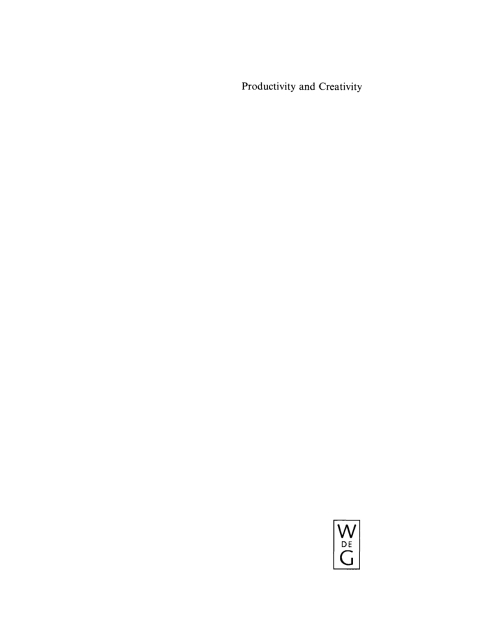 Cover image for book Productivity and Creativity