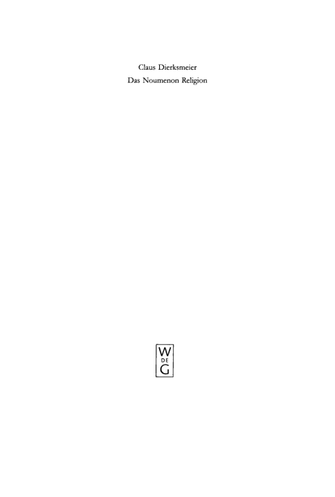 Cover image for book Das Noumenon Religion