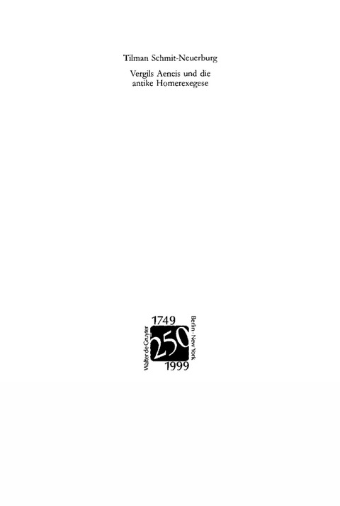 Cover image for book Vergils Äneis und die antike Homerexegese