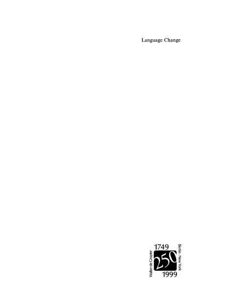 Cover image for book Language Change