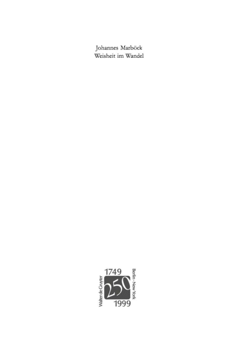 Cover image for book Weisheit im Wandel