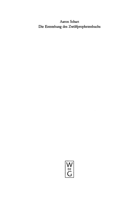 Cover image for book Die Entstehung des Zwölfprophetenbuchs
