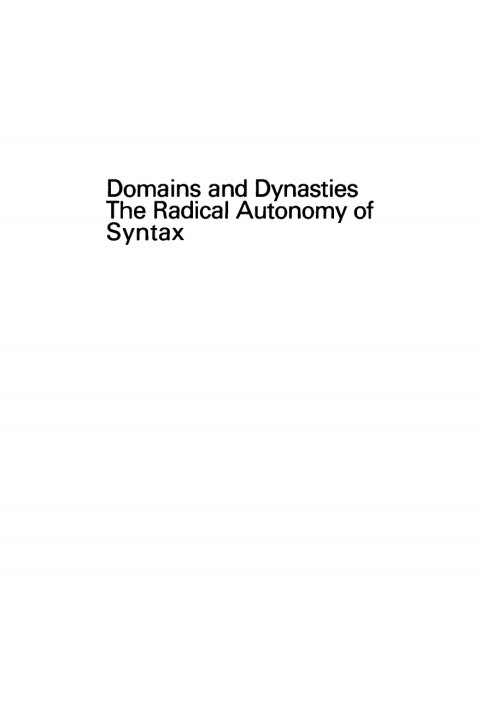 Cover image for book Domains and Dynasties