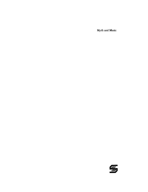 Cover image for book Myth and Music