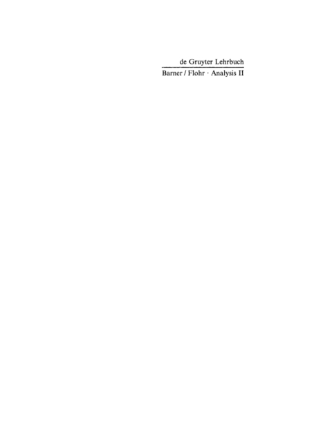 Cover image for book Analysis II