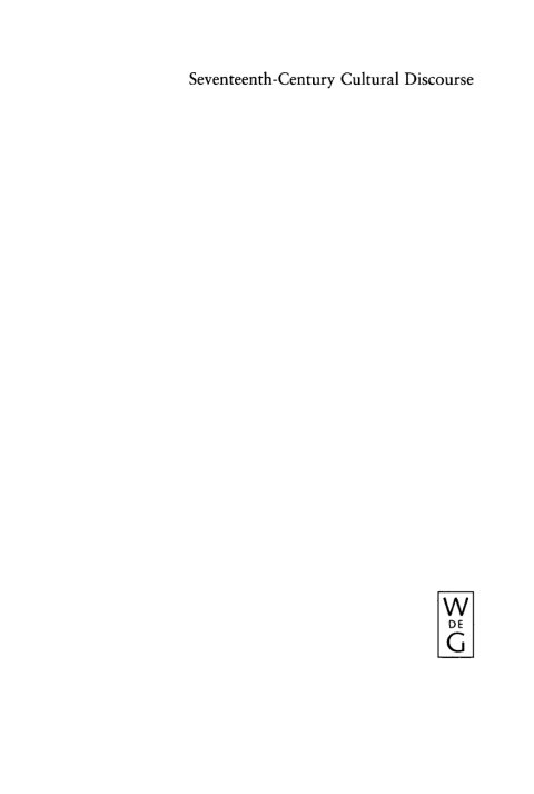 Cover image for book Seventeenth-Century Cultural Discourse