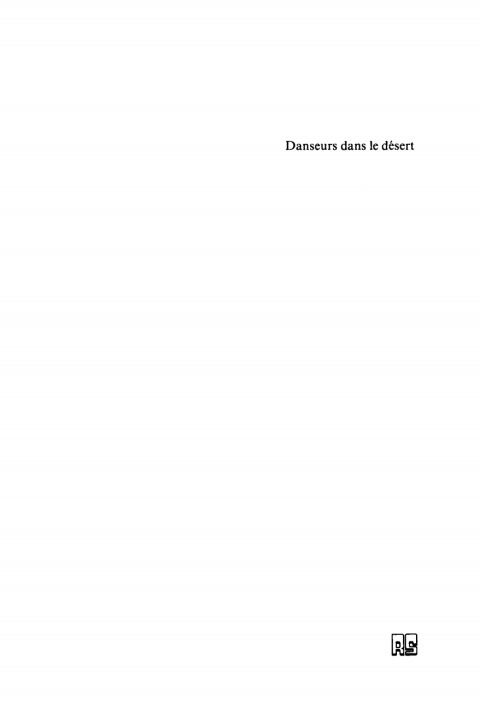 Cover image for book Danseurs dans le Désert