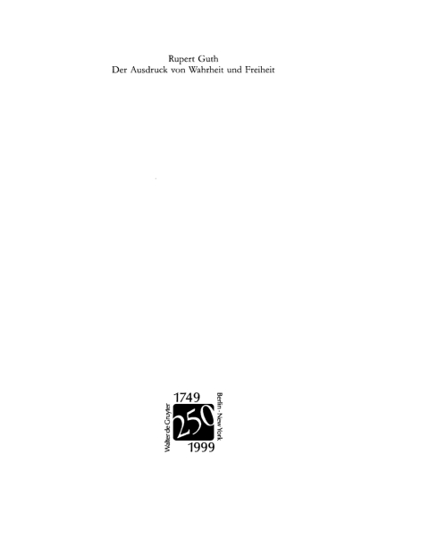 Cover image for book Der Ausdruck von Wahrheit und Freiheit