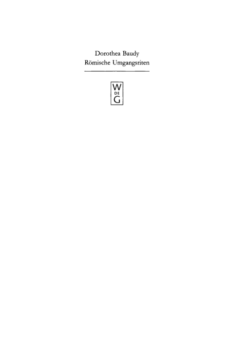 Cover image for book Römische Umgangsriten