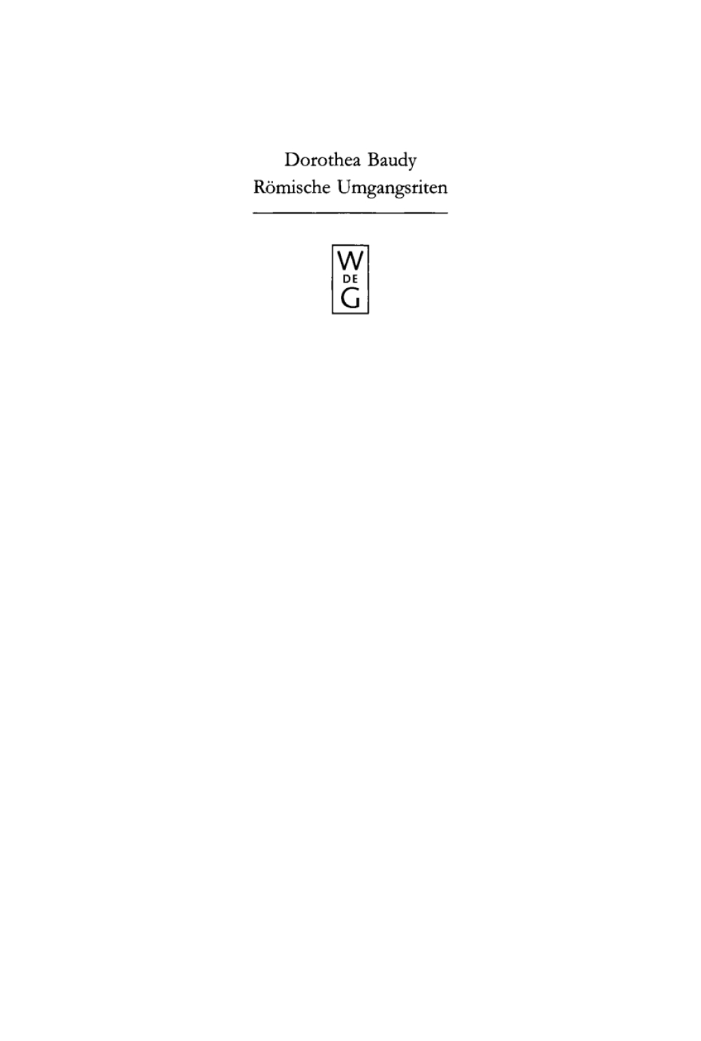 Page Fidelity Römische Umgangsriten; $277.50