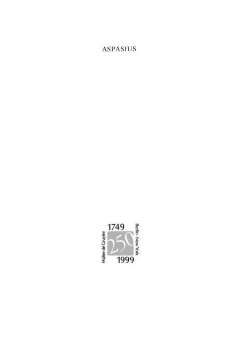 Cover image for book Aspasius